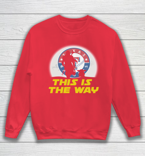 Texas Rangers MLB Baseball Star Wars Yoda And Mandalorian This Is The Way Sweatshirt 7