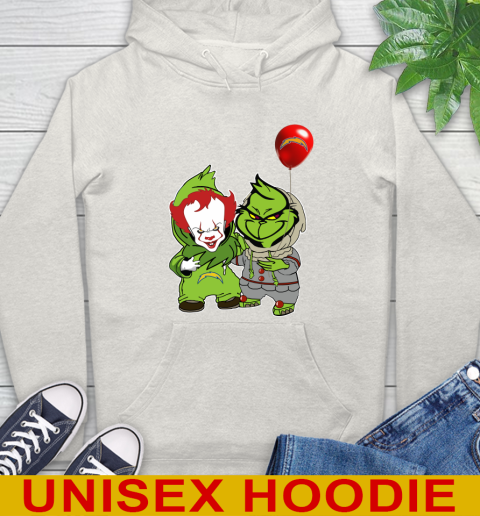 Los Angeles Chargers Baby Pennywise Grinch Christmas NFL Football Hoodie 12