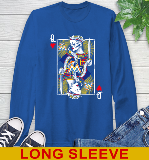 MLB Baseball Miami Marlins The Queen Of Hearts Card Shirt Long Sleeve T-Shirt 11