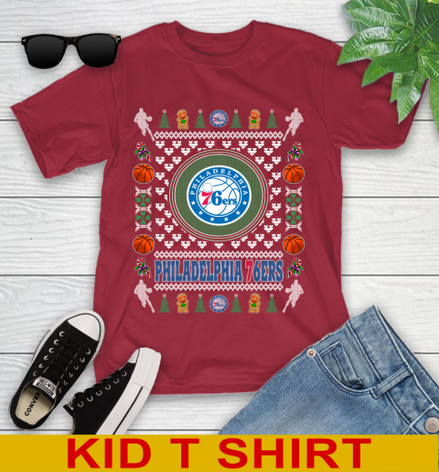 Philadelphia 76ers Merry Christmas NBA Basketball Loyal Fan Youth T-Shirt 12
