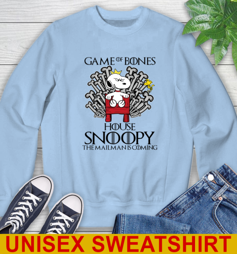 Game of bones house snoopy the mailman is coming tshirt 30