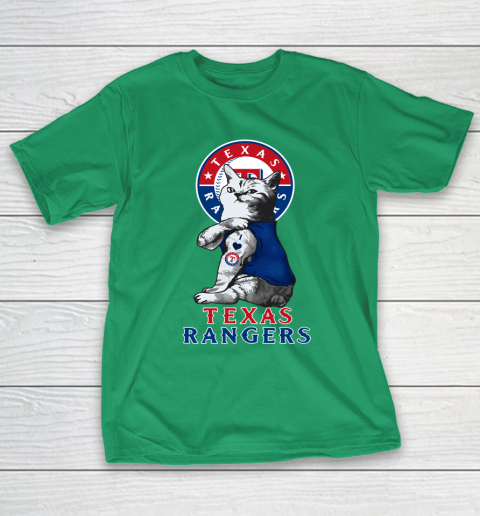 MLB Baseball My Cat Loves Texas Rangers T-Shirt 5