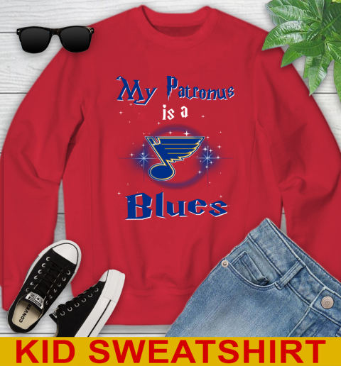 NHL Hockey Harry Potter My Patronus Is A St.Louis Blues Youth Sweatshirt 7