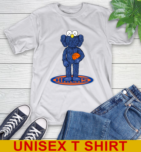 NBA Basketball New York Knicks Kaws Bff Blue Figure Shirt T-Shirt 12