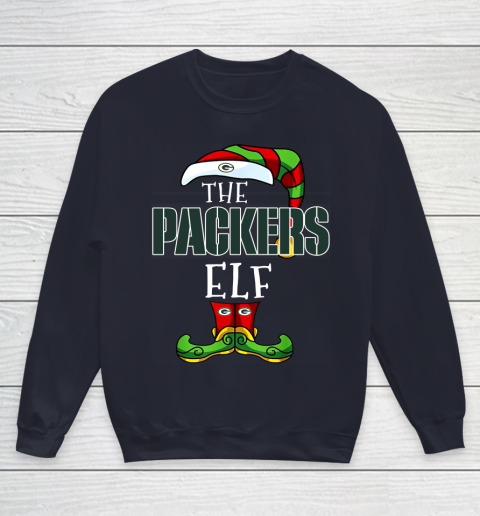 Green Bay Packers Christmas ELF Funny NFL Youth Sweatshirt 2