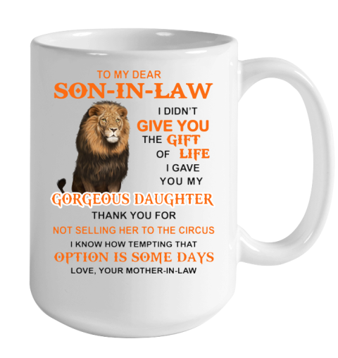 To My Dear Son In Law Color Changing Mug 15oz 2