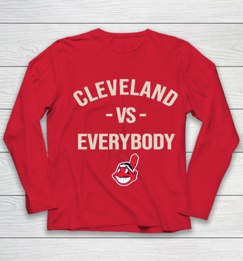Cleveland Indians Vs Everybody Youth Long Sleeve 8