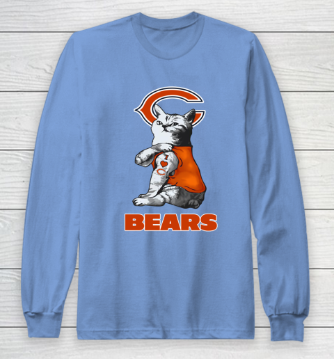 NFL Football My Cat Loves Chicago Bears Long Sleeve T-Shirt 8