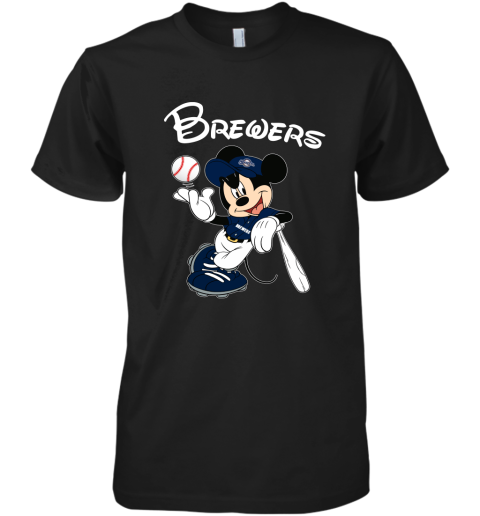 Baseball Mickey Team Milwaukee Brewers Premium Men's T-Shirt