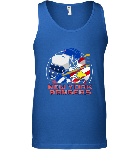 1zn2 new york rangersnoopy and woodstock nhl unisex tank 17 front royal