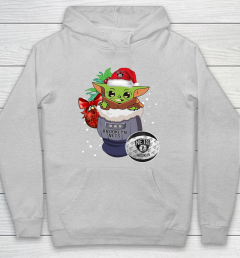 Brooklyn Nets Christmas Baby Yoda Star Wars Funny Happy NBA Hoodie 6