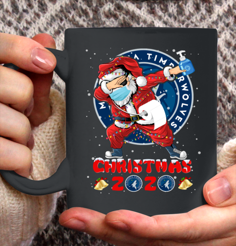 Minnesota Timberwolves Funny Santa Claus Dabbing Christmas 2020 NBA Ceramic Mug 11oz 2
