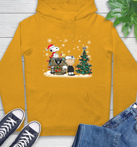 NFL Oakland Raiders Snoopy Charlie Brown Christmas Football Super Bowl Sports Hoodie 2