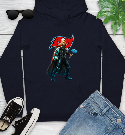 NFL Thor Avengers Endgame Football Tampa Bay Buccaneers Youth Hoodie 4