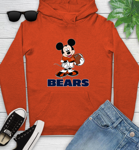 NFL Football Chicago Bears Cheerful Mickey Mouse Shirt Youth Hoodie 5