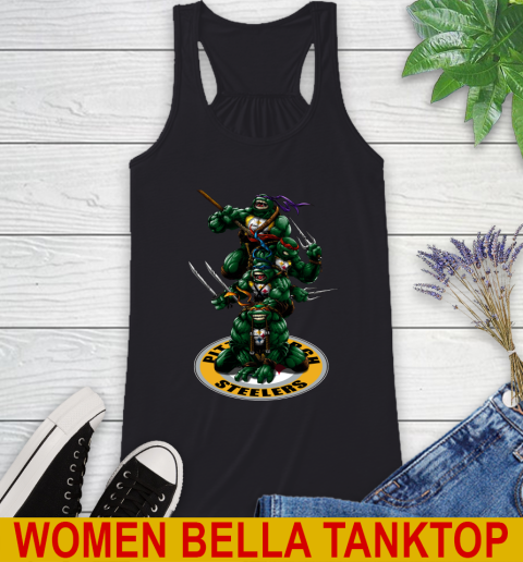 NFL Football Pittsburgh Steelers Teenage Mutant Ninja Turtles Shirt Racerback Tank 2