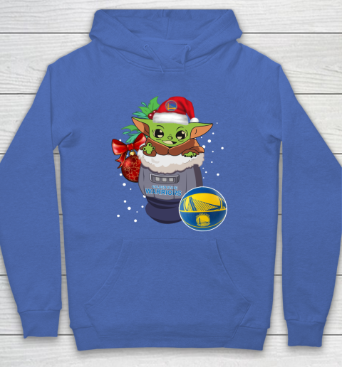 Golden State Warriors Christmas Baby Yoda Star Wars Funny Happy NBA Hoodie 9