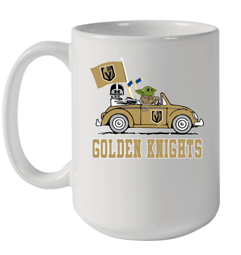 NHL Hockey Vegas Golden Knights Darth Vader Baby Yoda Driving Star Wars Shirt Ceramic Mug 15oz