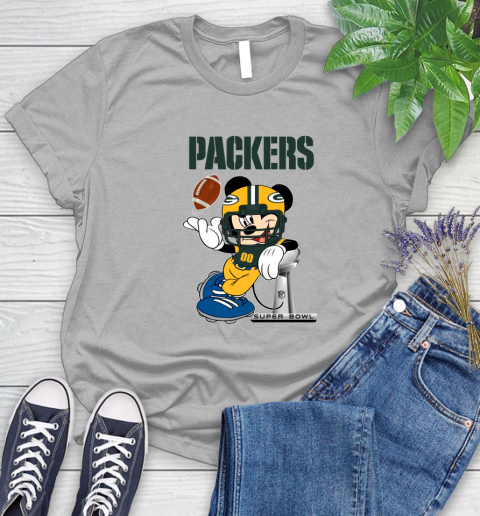 NFL Green Bay Packers Mickey Mouse Disney Super Bowl Football T Shirt Women's T-Shirt 5