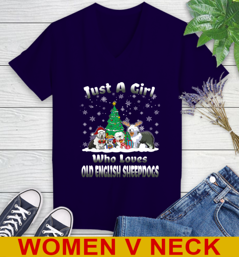 Christmas Just a girl who love old english sheepdogs dog pet lover 75