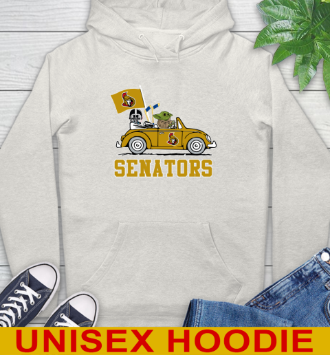 NHL Hockey Ottawa Senators Darth Vader Baby Yoda Driving Star Wars Shirt Hoodie 12