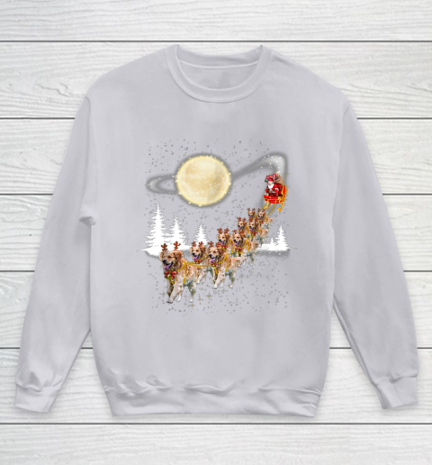 Golden Retriever Reindeer Christmas Youth Sweatshirt 3