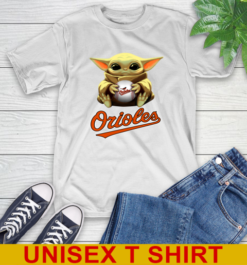 MLB Baseball Baltimore Orioles Star Wars Baby Yoda Shirt