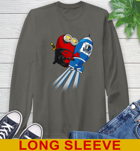 NBA Basketball Dallas Mavericks Deadpool Minion Marvel Shirt Long Sleeve T-Shirt 10