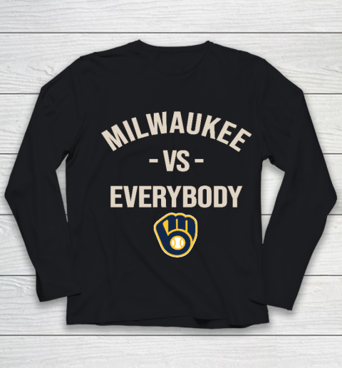 Milwaukee Brewers Vs Everybody Youth Long Sleeve