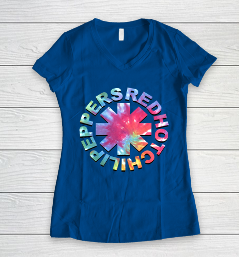 Red Hot Chili Peppers Galaxy Women's V-Neck T-Shirt 7