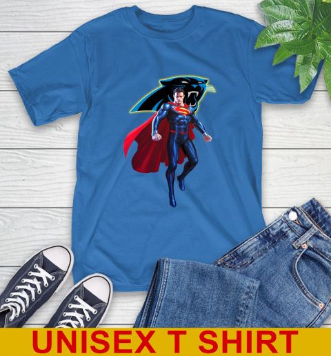 NFL Superman DC Sports Football Carolina Panthers T-Shirt 9