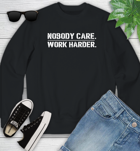 Lamar Jackson Nobody Cares Work Harder Youth Sweatshirt