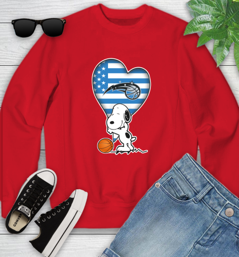 Orlando Magic NBA Basketball The Peanuts Movie Adorable Snoopy Youth Sweatshirt 9