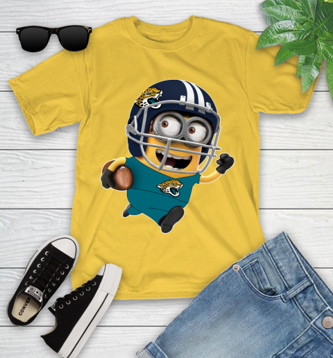 NFL Jacksonville Jaguars Minions Disney Football Sports Youth T-Shirt 8