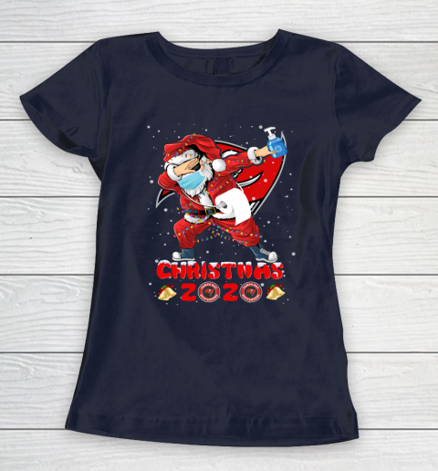 Tampa Bay Buccaneers Funny Santa Claus Dabbing Christmas 2020 NFL Women's T-Shirt 2