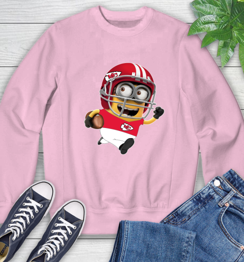 NFL Kansas City Chiefs Minions Disney Football Sports Sweatshirt 9