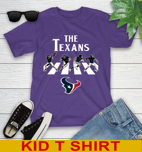 NFL Football Houston Texans The Beatles Rock Band Shirt Youth T-Shirt 3