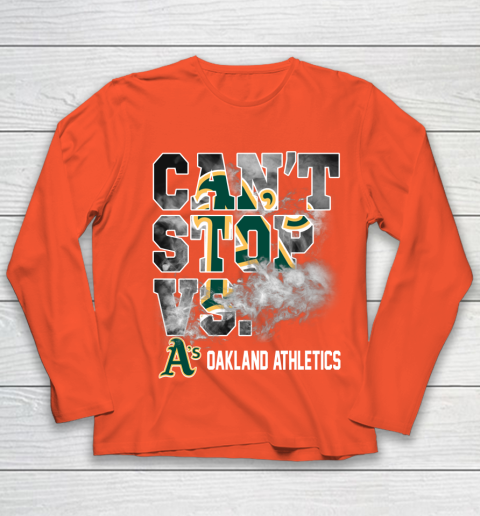 MLB Oakland Athletics Baseball Can't Stop Vs Athletics Youth Long Sleeve 3