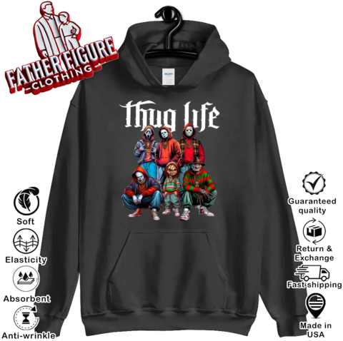 Thug Life Horror Movie Characters Hoodie