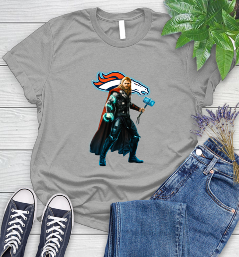 NFL Thor Avengers Endgame Football Denver Broncos Women's T-Shirt 10