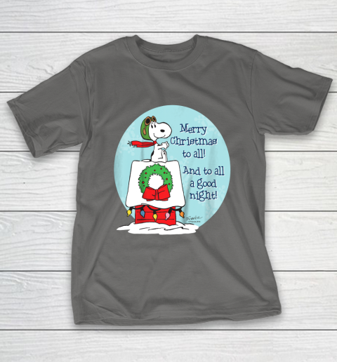 Peanuts Snoopy Merry Christmas and to all Good Night T-Shirt 8