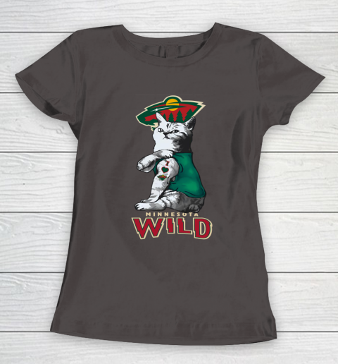 NHL My Cat Loves Minnesota Wild Hockey Women's T-Shirt 7