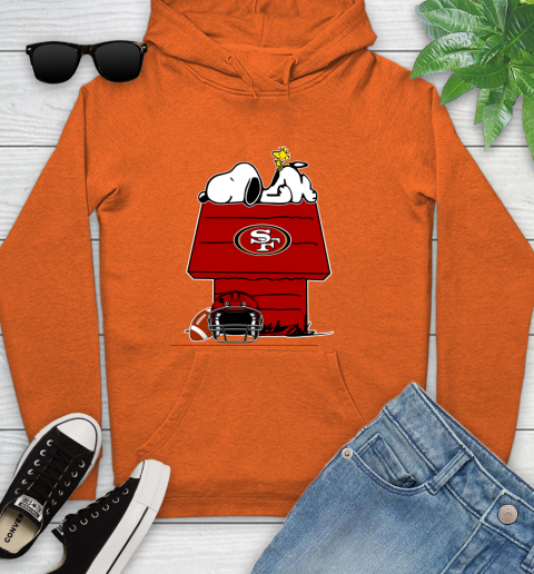 San Francisco 49ers NFL Football Snoopy Woodstock The Peanuts Movie Youth Hoodie 5