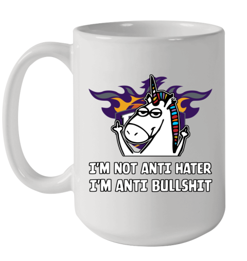 Phoenix Suns NBA Basketball Unicorn I'm Not Anti Hater I'm Anti Bullshit Ceramic Mug 15oz