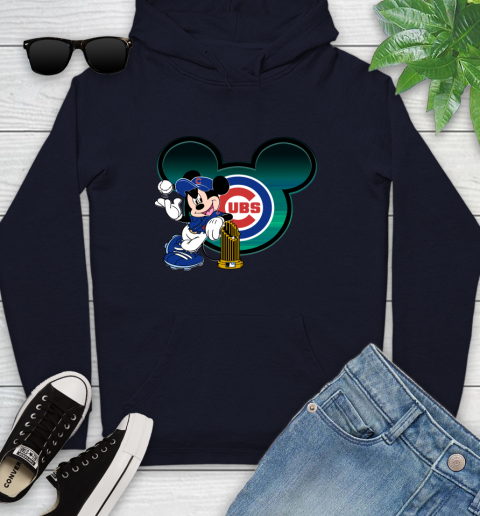 MLB Chicago Cubs The Commissioner's Trophy Mickey Mouse Disney Youth Hoodie 4