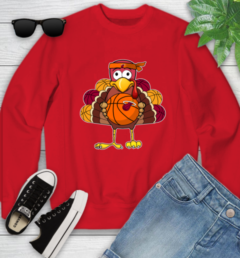 Miami Heat Turkey thanksgiving day Youth Sweatshirt 9