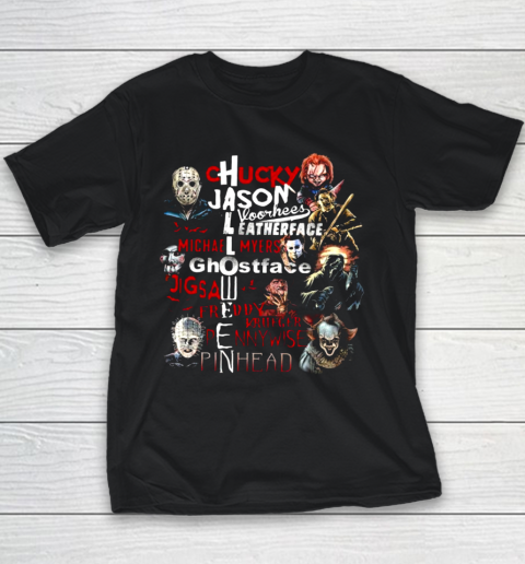 Chucky Jason Leatherface Michael Myers Ghostface Halloween Youth T-Shirt