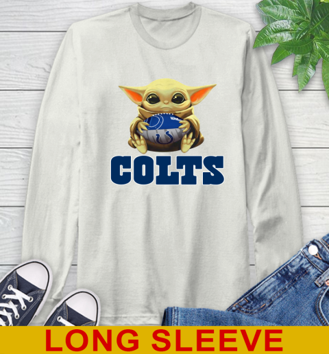NFL Football Indianapolis Colts Baby Yoda Star Wars Shirt Long Sleeve T-Shirt 12