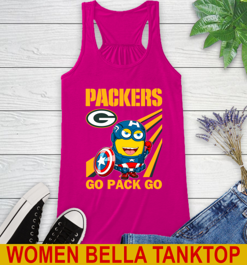 NFL Football Green Bay Packers Captain America Marvel Avengers Minion Shirt Racerback Tank 6