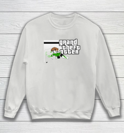 Jake Oettinger Grand Theft Otter Dallas Hockey Sweatshirt 3